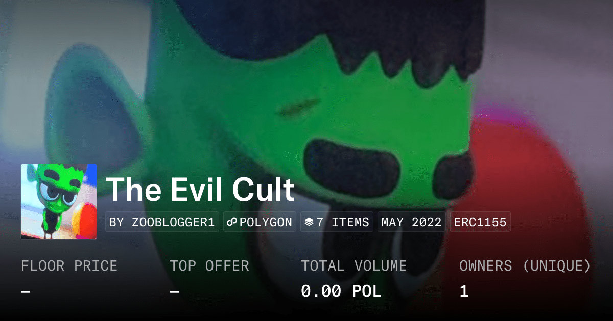 The Evil Cult Collection Opensea