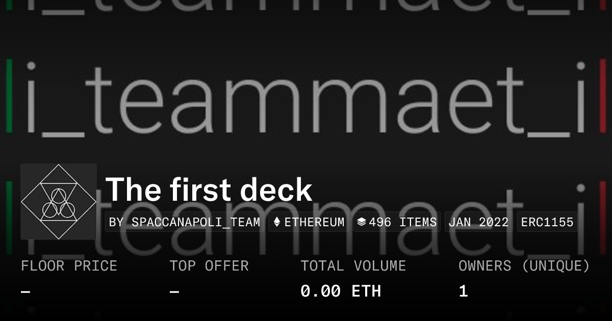 The First Deck Collection Opensea