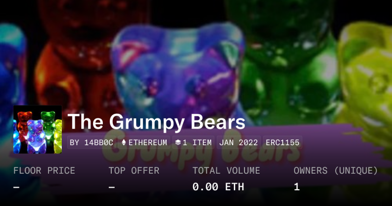 Grumpy Bears Collection Opensea - Best Vintage Wallpapers in 8K