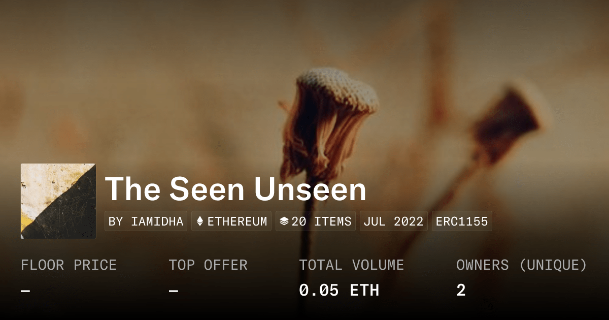 The Seen Unseen Collection Opensea