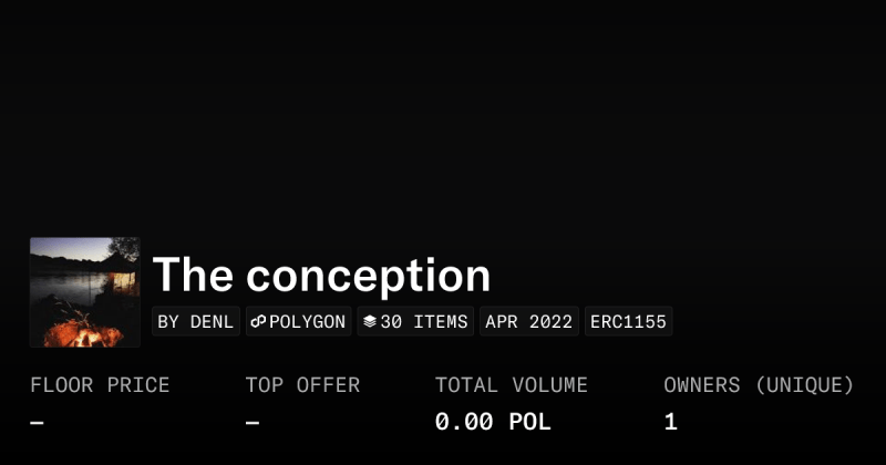 Conception V2 Collection Opensea - Premium Minimal Design Gallery - 8K