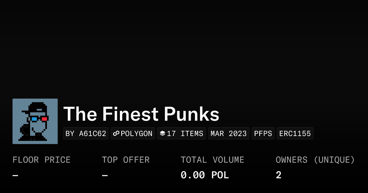 The Finest Punks Collection Opensea