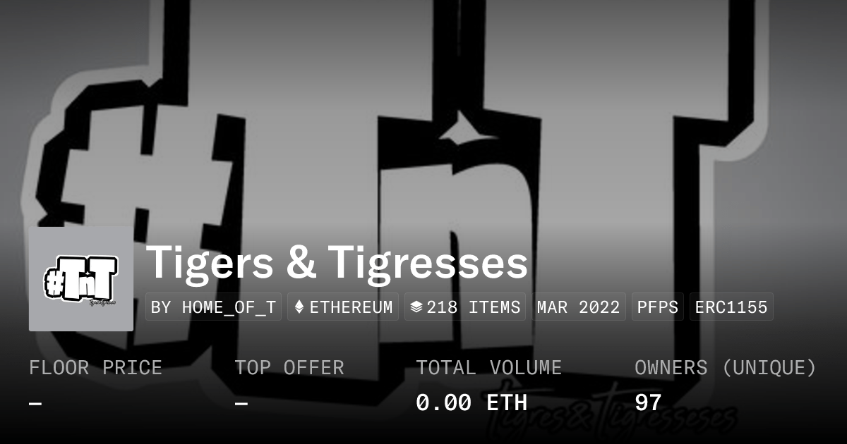 Tigers Tigresses Collection Opensea