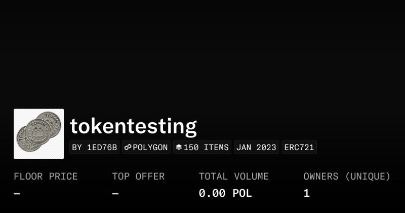 Testing Token Collection Opensea - Dark Patterns - Premium 8K Collection