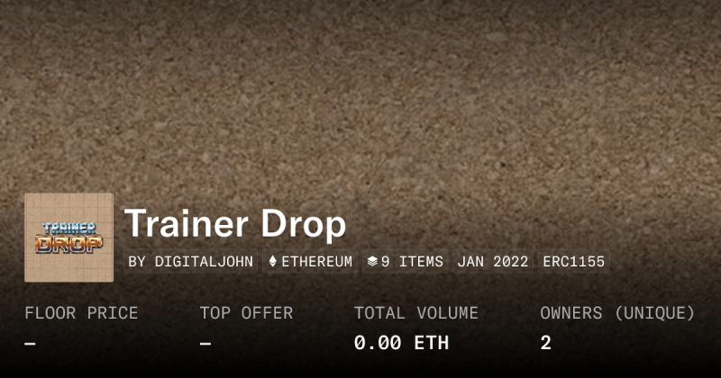 Trainer Collection Collection Opensea - Amazing Minimal Design - 4K