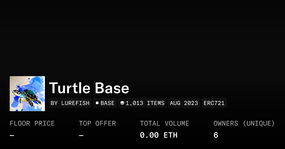 Turtle Base Collection Opensea