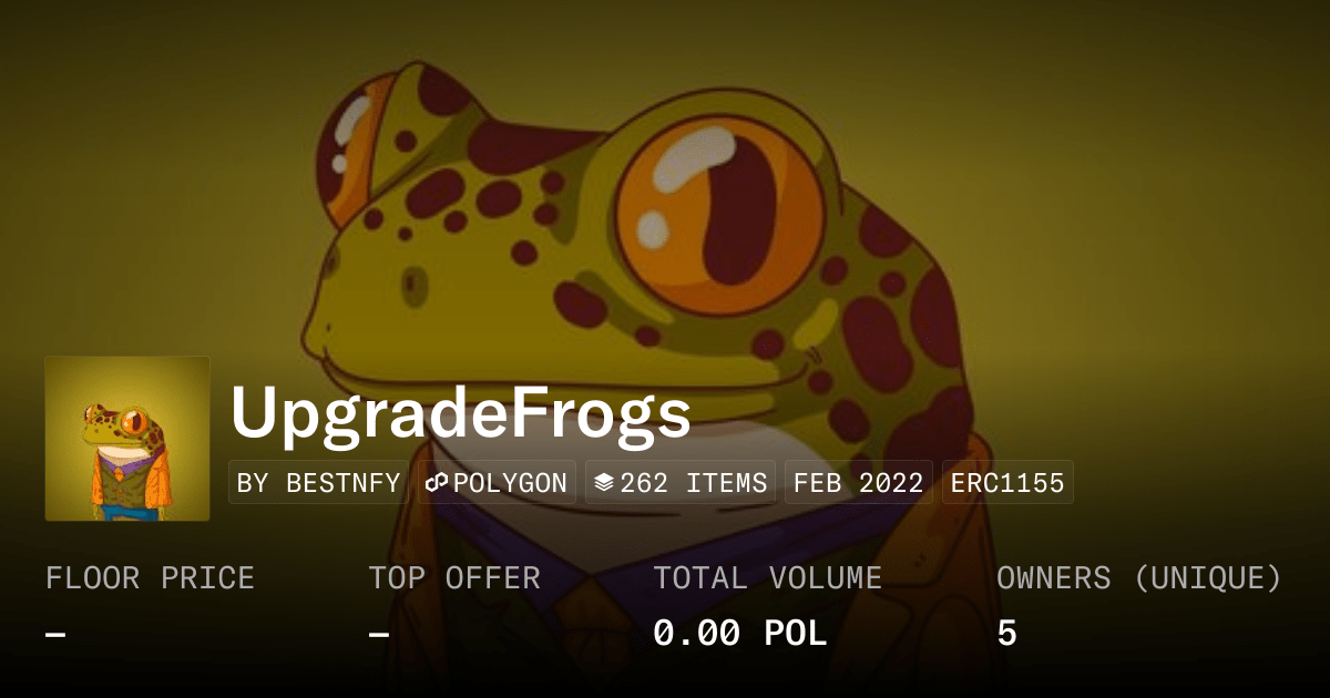 Upgradefrogs Collection Opensea
