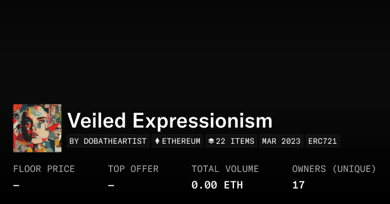 Veiled Collection Opensea - Dark Art Collection - Retina Quality