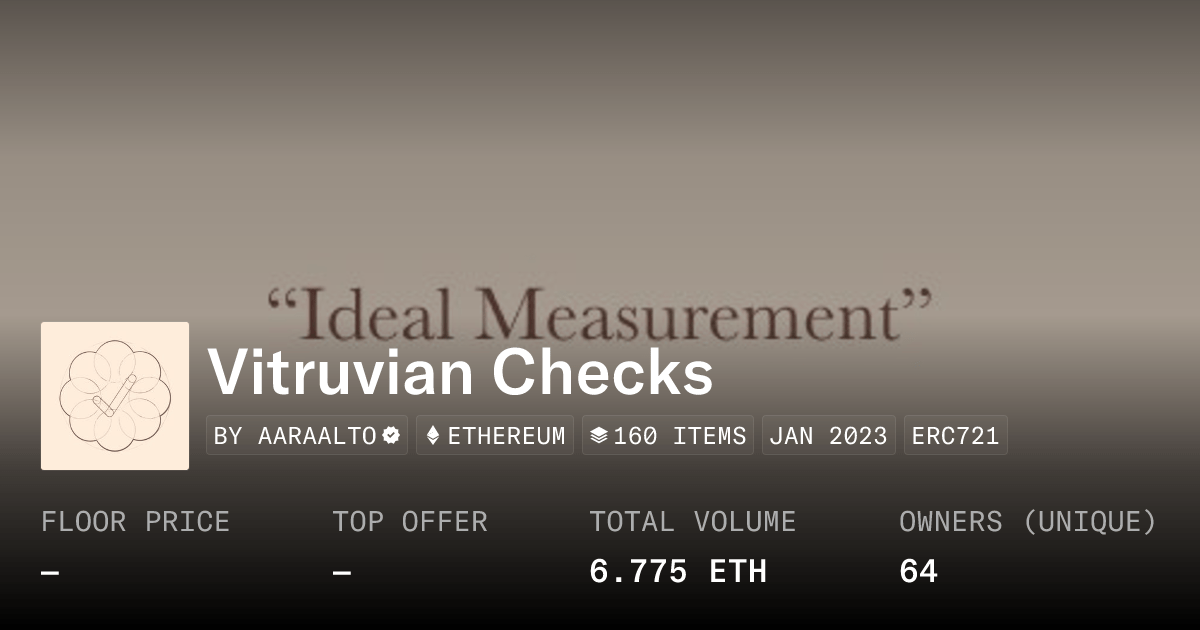 Vitruvian Checks Collection Opensea