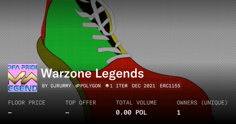 Warzone Legends Collection Opensea - Colorful Background Collection - Ultra HD Quality