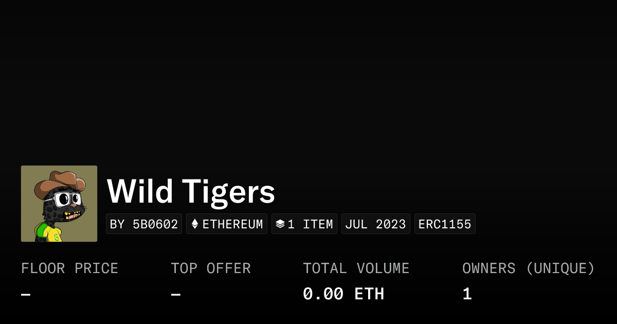 Wild Tigers Collection Opensea