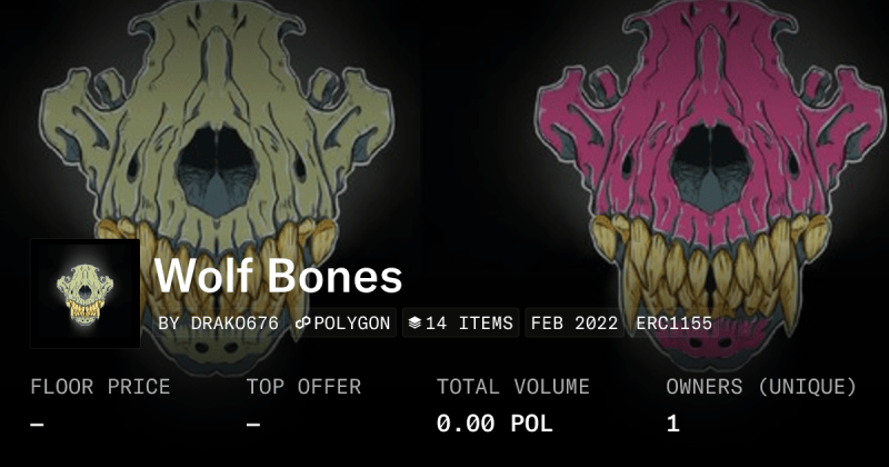 Wolf Bones Collection Opensea - Desktop Ocean Patterns for Desktop