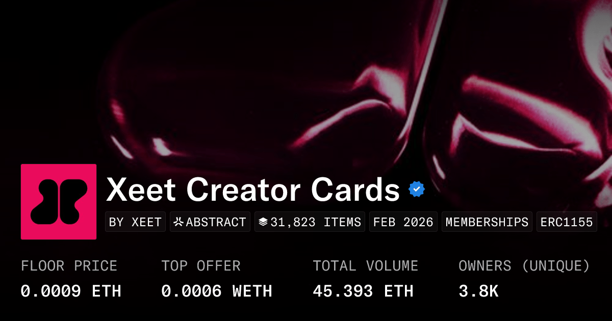 Xeet Creator Cards 0 0009 Eth Collection Opensea