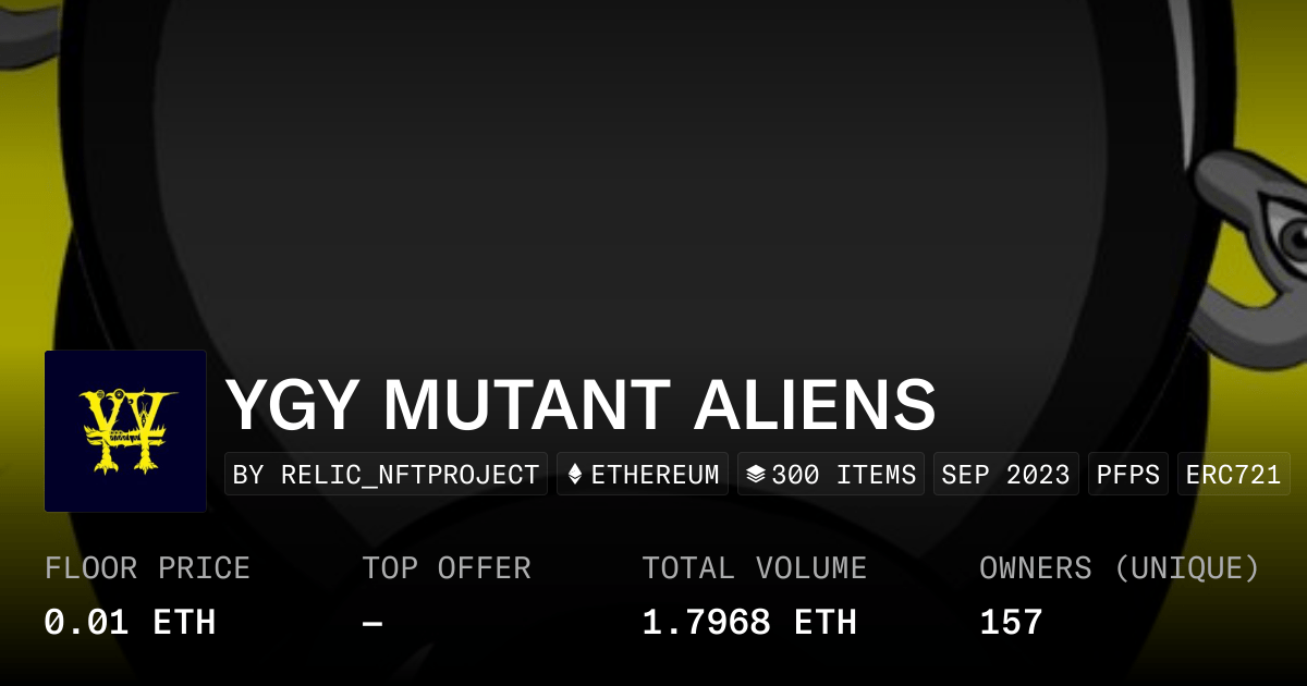 Ygy Mutant Aliens Collection Opensea