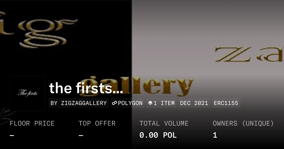 The Firsts Collection Opensea