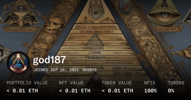 God Profile Opensea - Ocean Art Collection - Desktop Quality