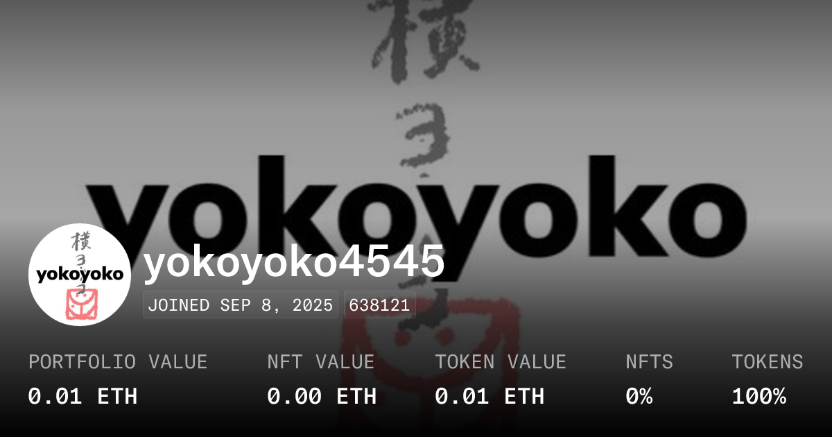 Yokoyoko4545 Profile Opensea