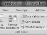 Opensolver For Excel The Open Source Optimization Solver For Excel