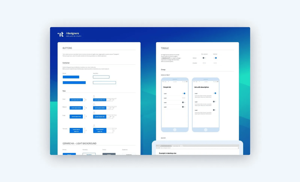 UI Kit v2 preview, buttons and mockups.