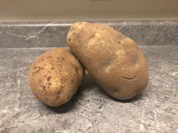 Russet potatoes.
