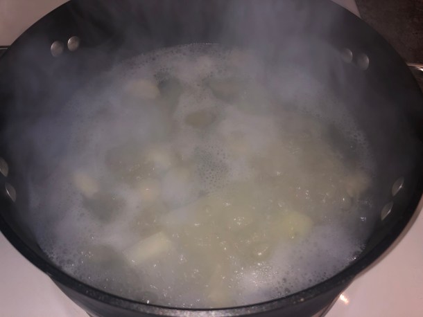 Boiling up the ingredients.