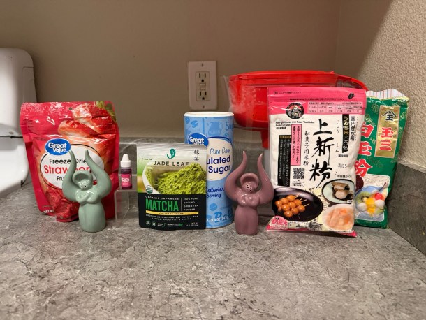 Ingredients for dango.
