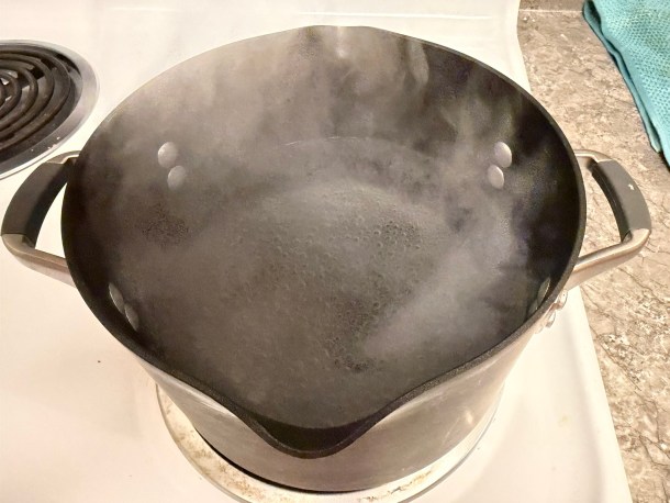 Boiling water.