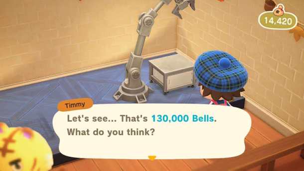 Robot arm for sell in Animal Crossing: New Horizons.