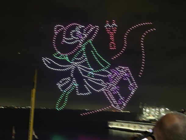 Gardevoir during the drone show.