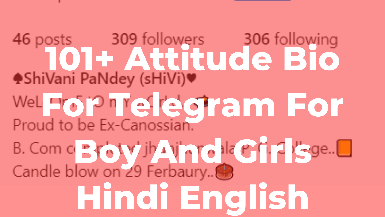 101+ Attitude Bio For Telegram For Boy And Girls Hindi English OPGYAN