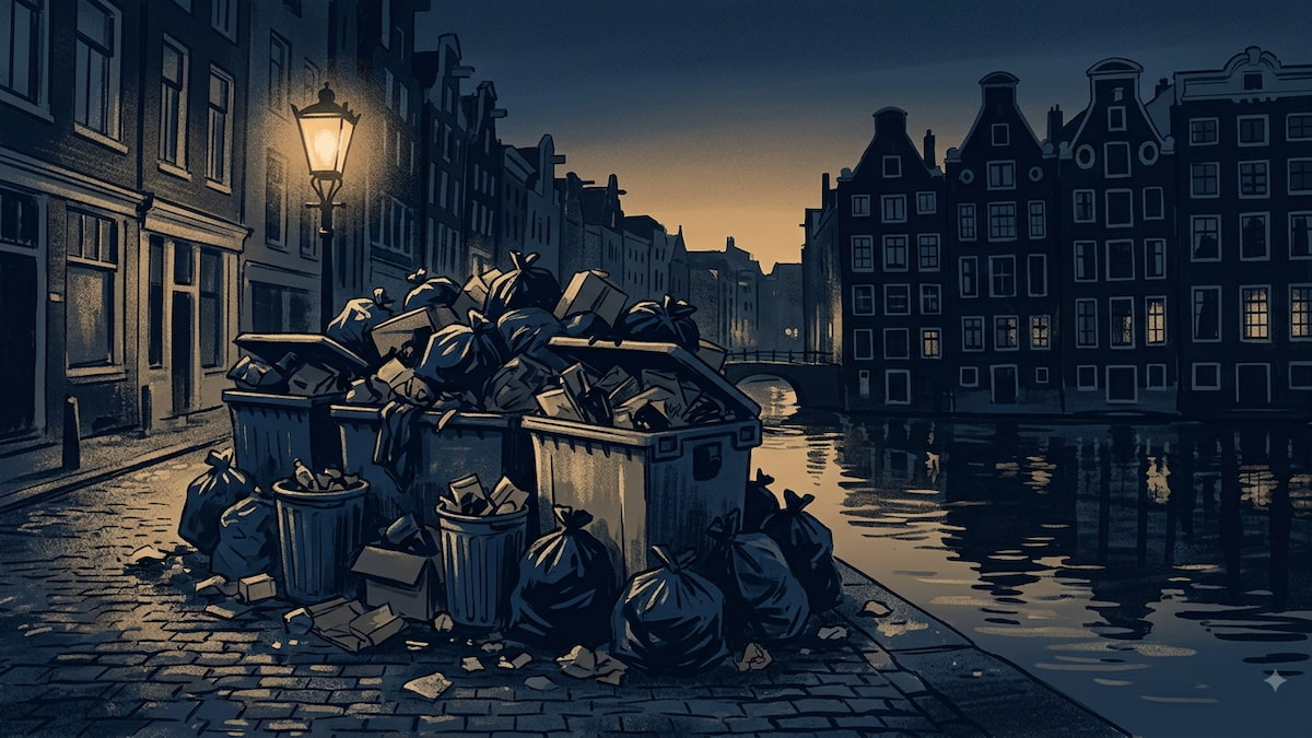 Titelfoto bij artikel Amsterdam verzuipt in eigen afval Opiniez nieuwsredactie