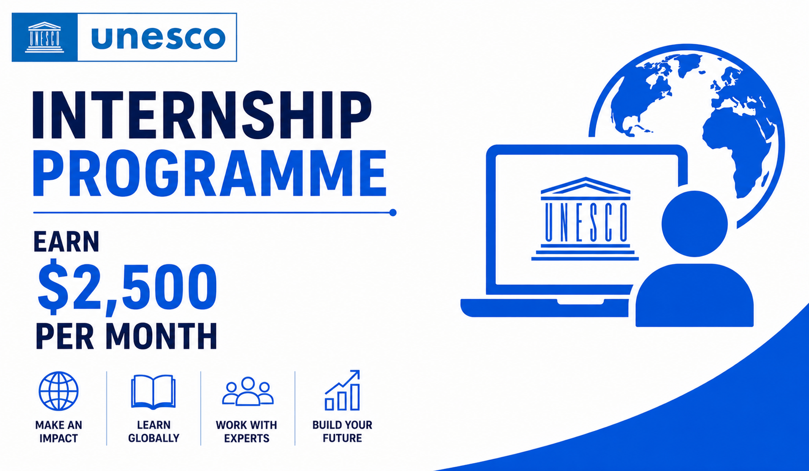 UNESCO Internship Program | Earn $2,500 Per Month