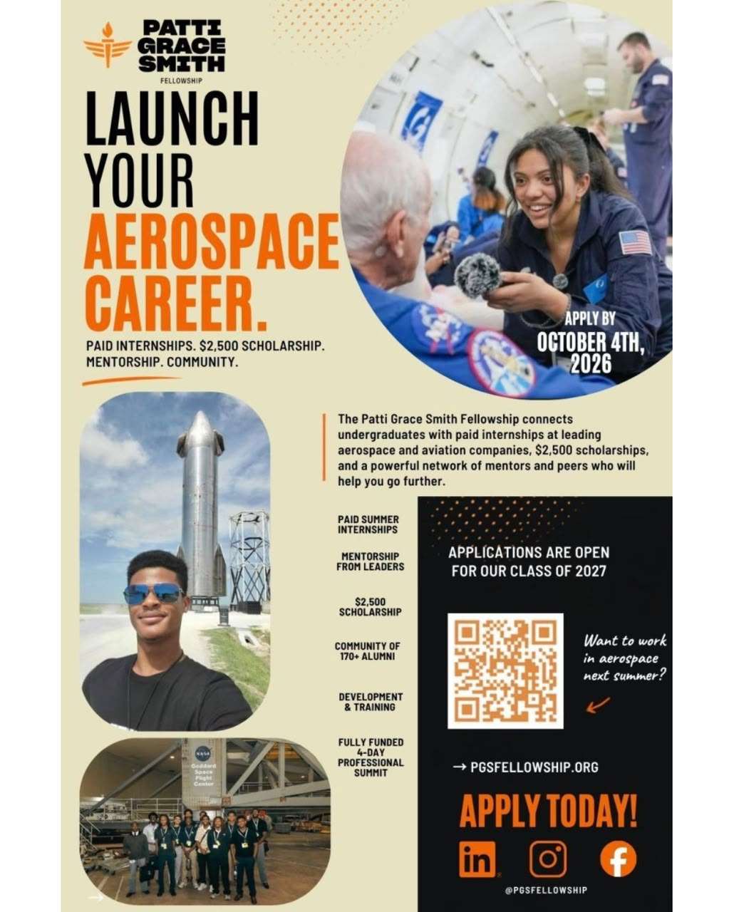 Patti Grace Smith Fellowship 2027 | Paid Aerospace Internship for Black Undergraduates