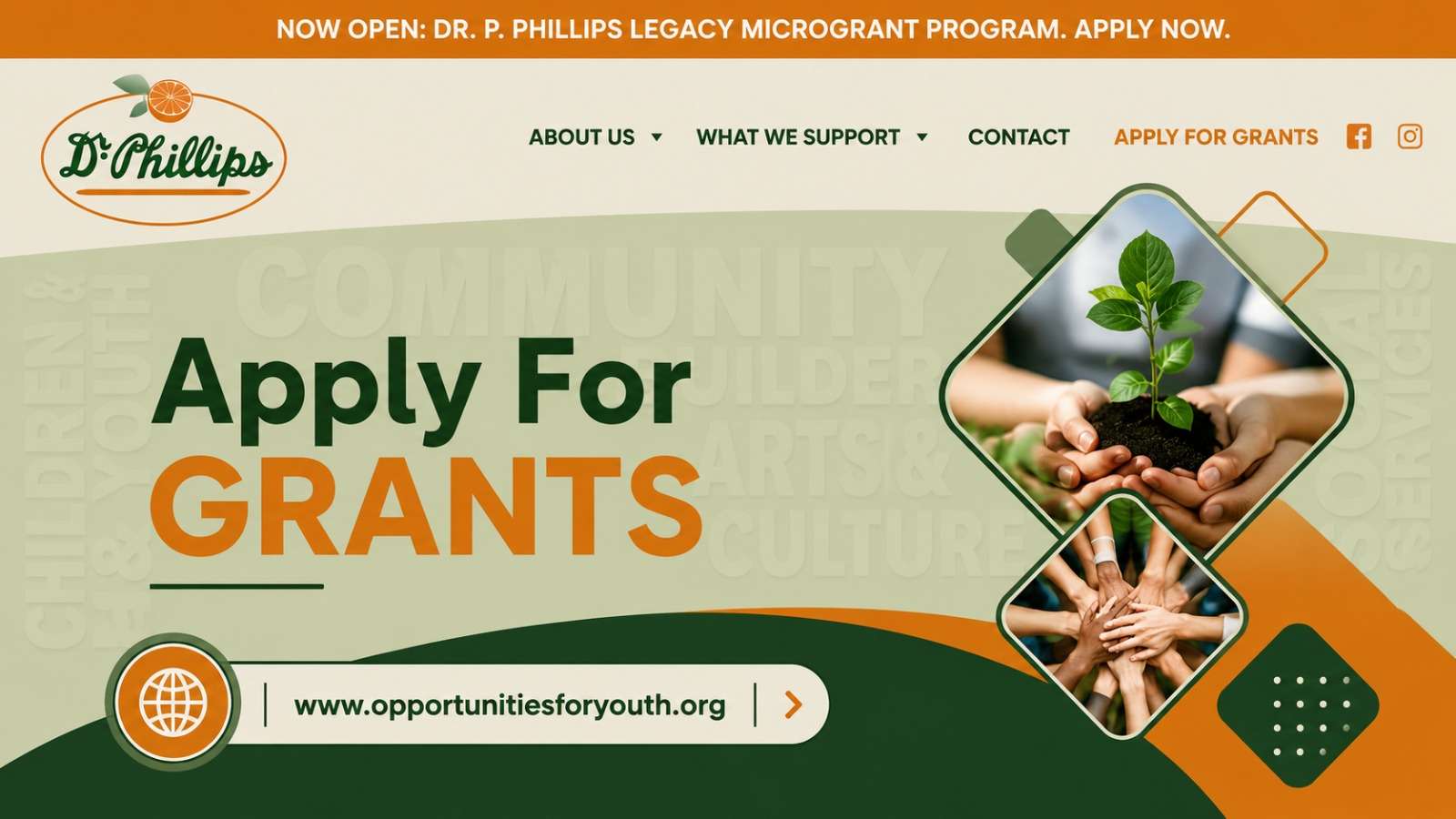 Dr. P. Phillips Legacy Microgrant Program 2026: Apply for a $5,000 Grant for Nonprofit Organizations Serving Orange and Osceola Counties
