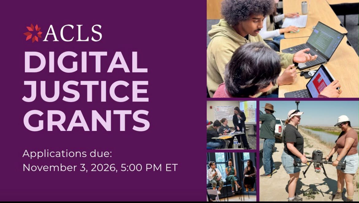 ACLS Digital Justice Grants 2026-27 | Up to $100,000 for Digital Scholarship Projects