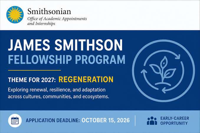 mithsonian James Smithson Fellowship Program 2027