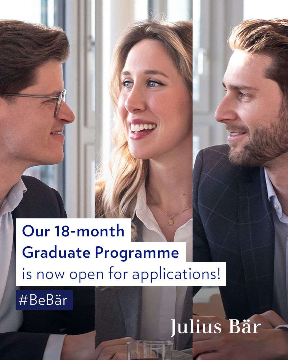 Julius Baer Graduate Programme 2027: Global Graduate Jobs, Rotations and Career Opportunities in Wealth Management