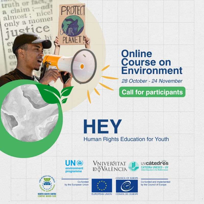 Council of Europe HEY Environment Course 2026: Fully Funded Online Human Rights and Environmental Education Programme for Young Leaders