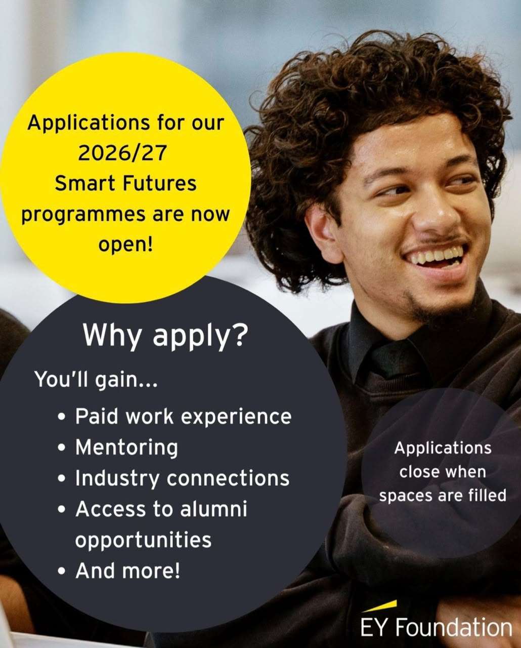 EY Foundation Smart Futures 2026/27 | Paid Work Experience, Training and Mentoring for Young People in the UK
