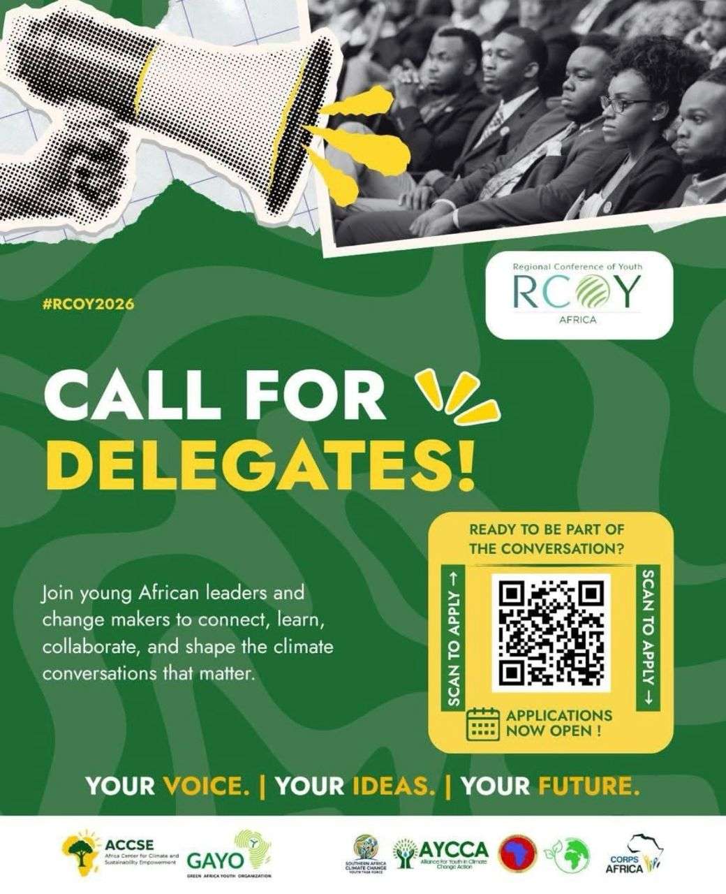 RCOY Africa 2026 Delegates Call for Applications | Regional Conference of Youth in Accra, Ghana