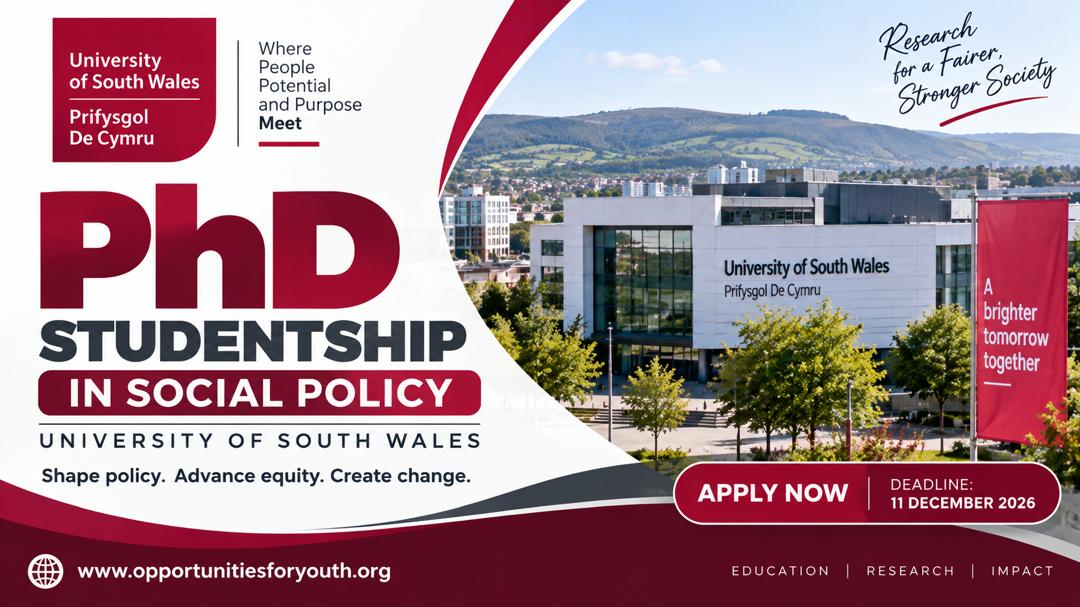 University of South Wales PhD Studentship in Social Policy 2027 | Funded PhD Opportunity