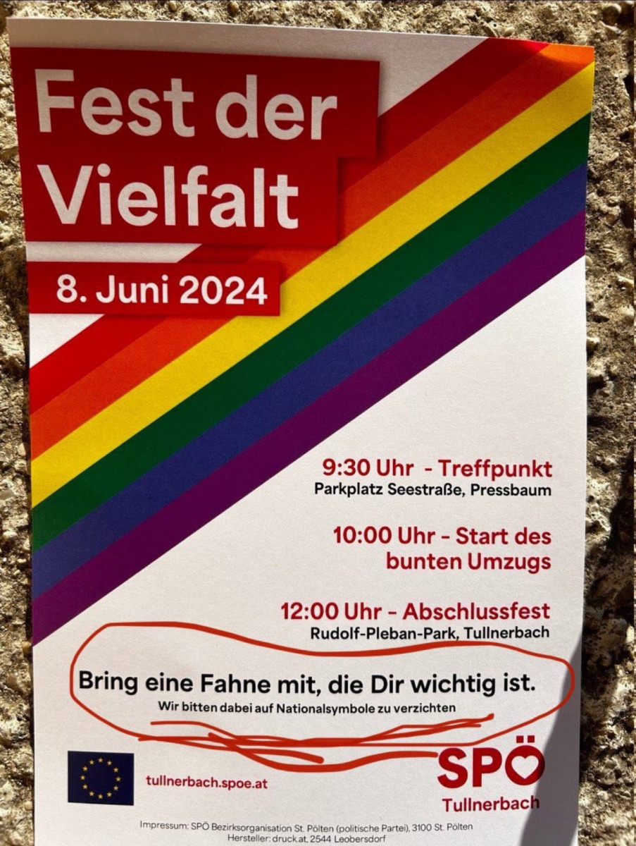 SPÖ hat ein Problem mit der Österreich-Flagge