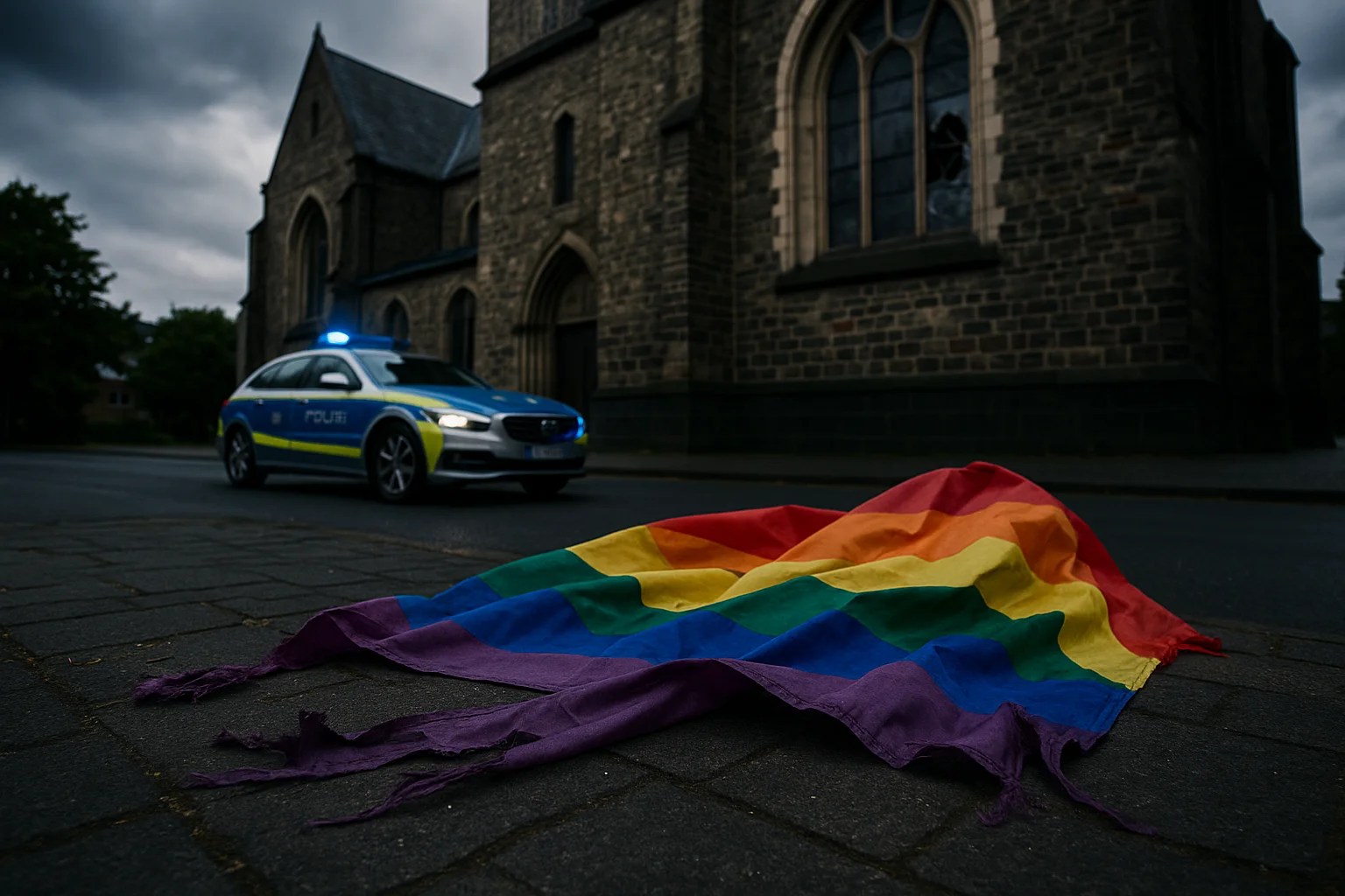 Staatsschutz ermittelt: Regenbogenfahne aus Kirche entfernt