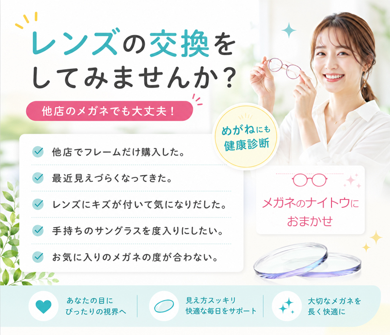 レンズのご紹介 - メガネのナイトウ