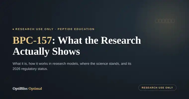 OptiBliss Optimal — BPC-157 blog header