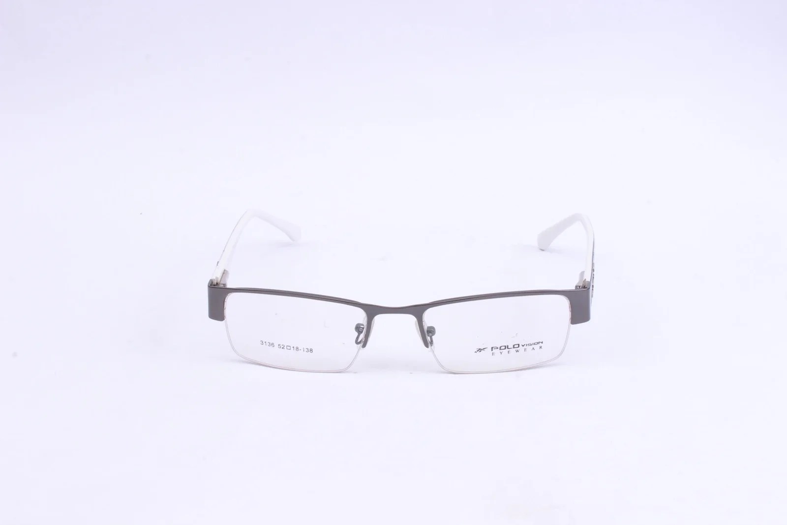Pol Half Rimless Metal Eyeglasses - 1046