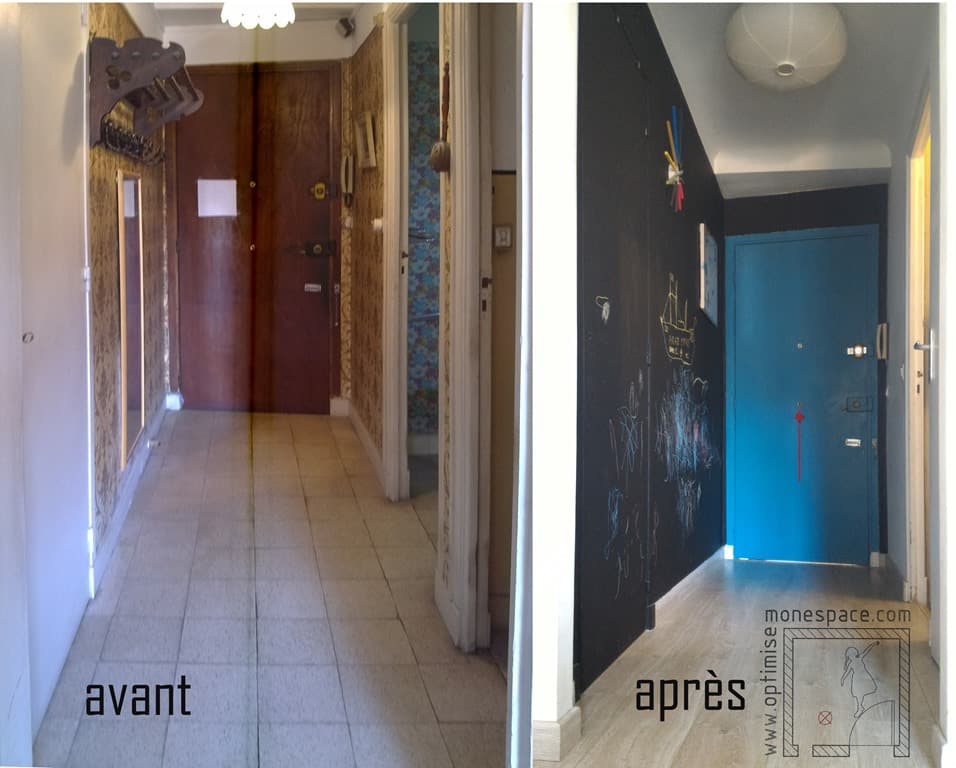 Porte coulissante en un seul bloc pour une pose très simplifiée; L Entree Comment La Transformer En Veritable Espace A Vivre Optimise Mon Espace
