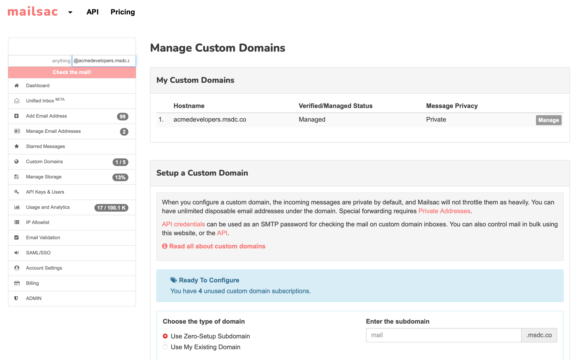 Mailsac : Disposable Email Testing Platform