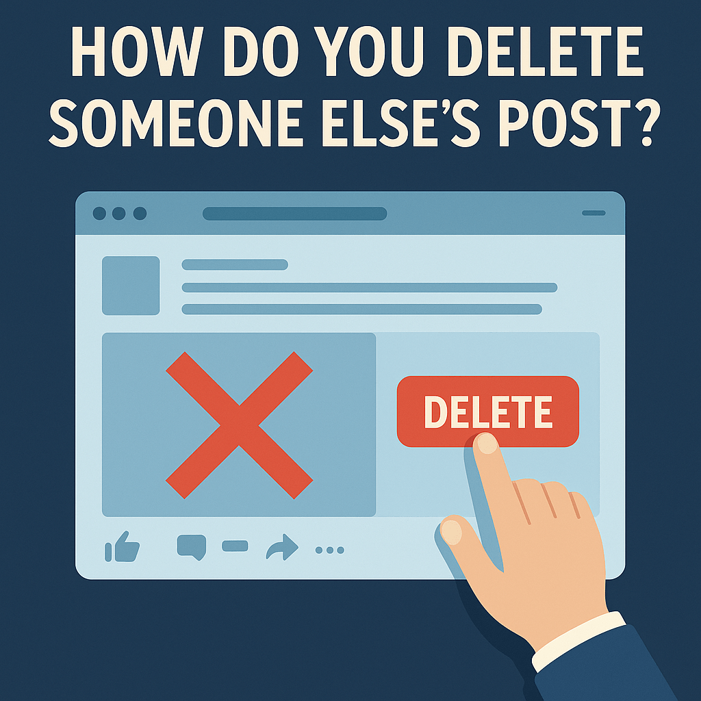 how do you delete someone else's post