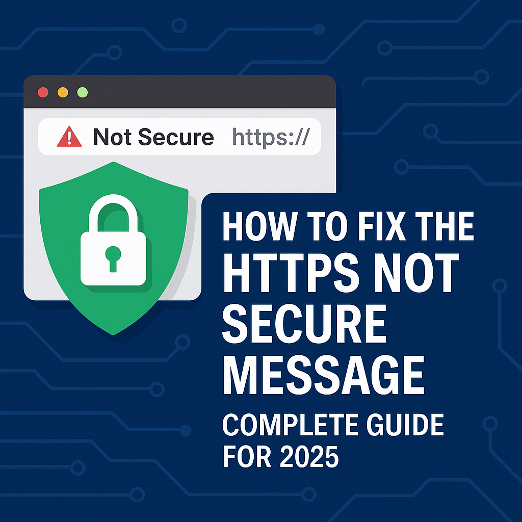 how to fix the https not secure message